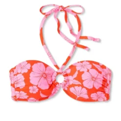 Women's Ring Front Halter Bandeau Bikini Top - Wild Fable™ Orange/Pink Tropical Print 18 Women's Ring Front Halter Bandeau Bikini Top - Wild Fable™ Orange/Pink Tropical Print -Target GUEST d1905273 b2a6 439b 9737 e0b672705247