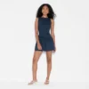 Women's High Neck Smocked Mini A-Line Dress - Wild Fable™