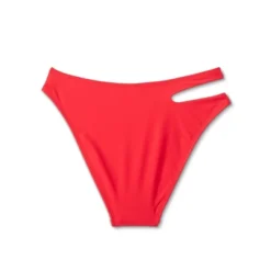 Women's Side Cut Out Mid-Rise High Leg Cheeky Bikini Bottom - Wild Fable™ Red -Target GUEST eb297245 14ce 4b7a 9f97 6a8dc75b0457