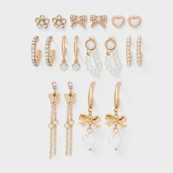 Bow Butterfly And Faux Pearl Earring Set 9pc - Wild Fable™ Gold 7 Bow Butterfly And Faux Pearl Earring Set 9pc - Wild Fable™ Gold -Target GUEST ef3eb79b 00a4 485e ad4e 4c5cc0f2594e