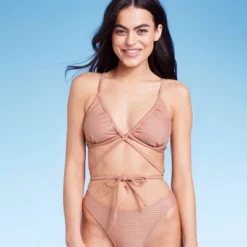 Women's Strappy Underwire Bikini Top - Wild Fable™ Brown Lurex -Target GUEST f1927e3f 34dc 4151 b6c9 d806a5a38a74