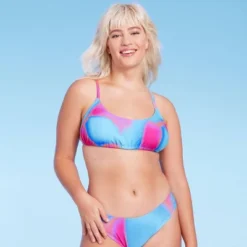 Women's Tunnel Front Bralette Bikini Top - Wild Fable™ Blue Marble Print -Target GUEST f9a22857 1291 48ca a71d e1e9c7f2396c