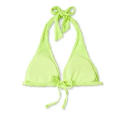 Women's Daisy Textured Ring Front Triangle Bikini Top - Wild Fable™ Green -Target GUEST fdbe2413 7020 4459 a56c 4f975137a527