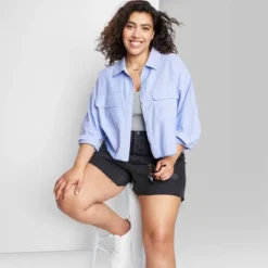 Women's Long Sleeve Cropped Button-Down Shirt - Wild Fable™ 10 Women's Long Sleeve Cropped Button-Down Shirt - Wild Fable™ -Target GUEST ffe1745a 11bf 40f0 9355 d217890561c1